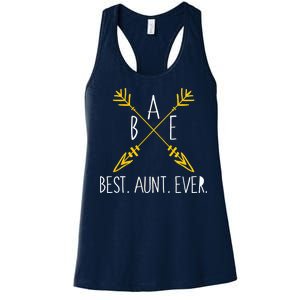 BAE Best Aunt Ever Arrows Logo Women's Racerback Tank