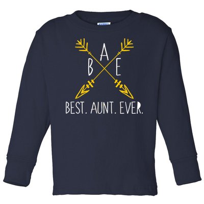 BAE Best Aunt Ever Arrows Logo Toddler Long Sleeve Shirt