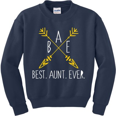 BAE Best Aunt Ever Arrows Logo Kids Sweatshirt