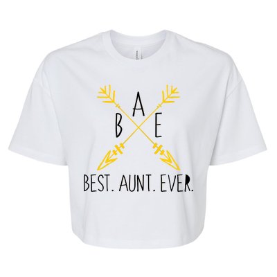 BAE Best Aunt Ever Arrows Logo Bella+Canvas Jersey Crop Tee