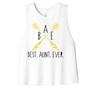 BAE Best Aunt Ever Arrows Logo Women's Racerback Cropped Tank