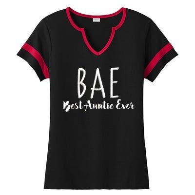 BAE Best Auntie Ever Ladies Halftime Notch Neck Tee