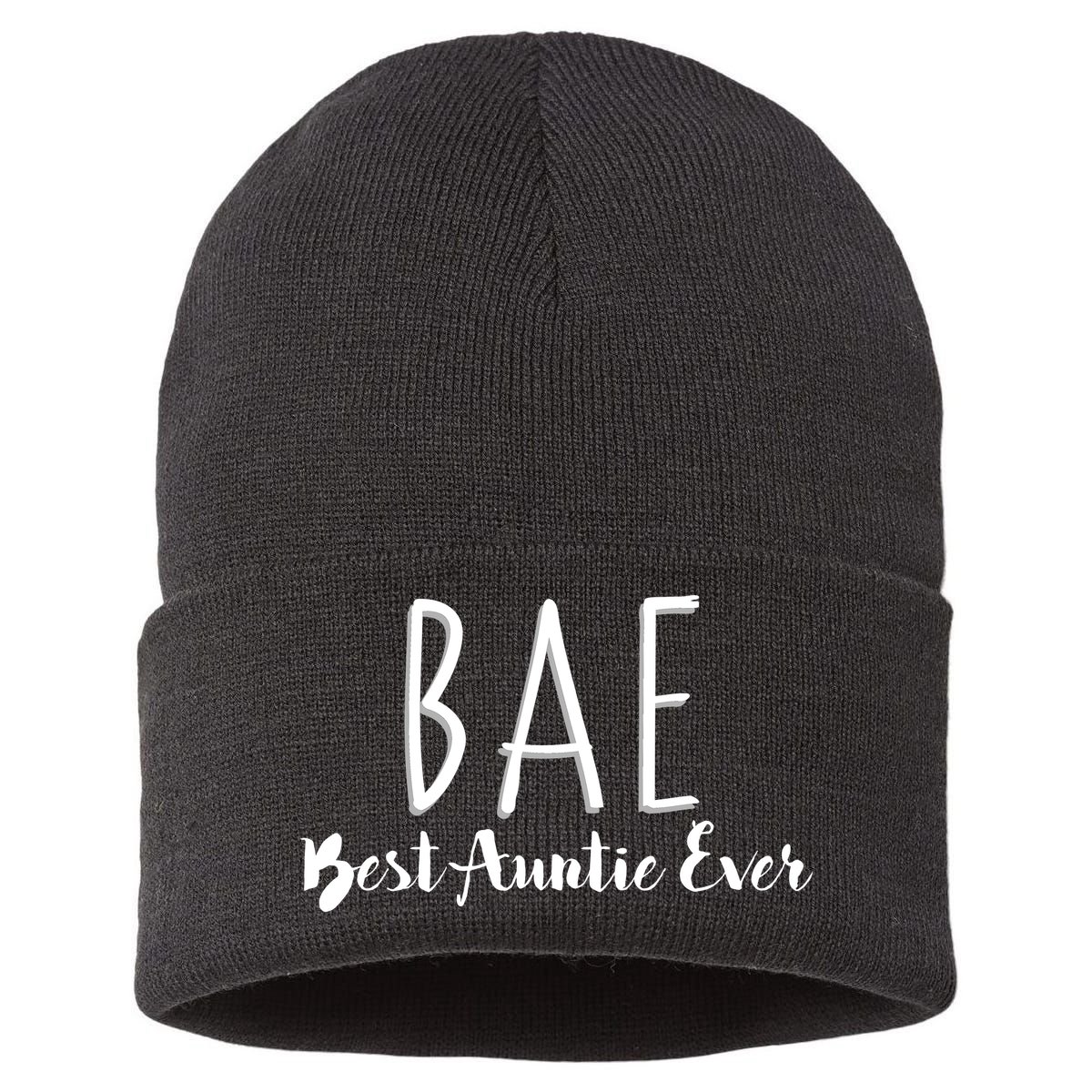 BAE Best Auntie Ever Sustainable Knit Beanie