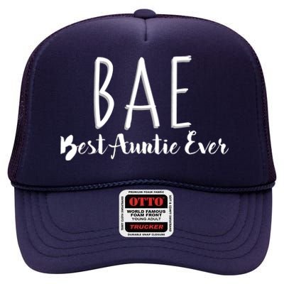 BAE Best Auntie Ever High Crown Mesh Back Trucker Hat