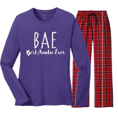 BAE Best Auntie Ever Women's Long Sleeve Flannel Pajama Set 