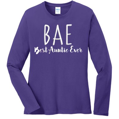 BAE Best Auntie Ever Ladies Long Sleeve Shirt