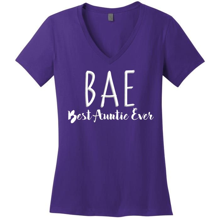 BAE Best Auntie Ever Women's V-Neck T-Shirt