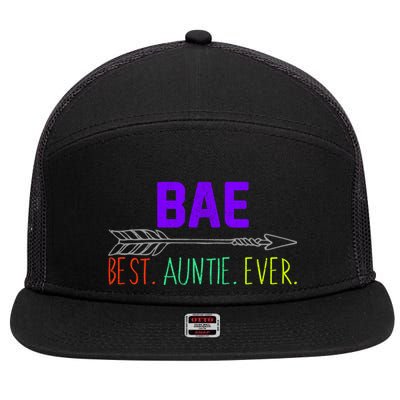BAE Best Auntie Ever Colorful 7 Panel Mesh Trucker Snapback Hat