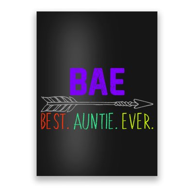 BAE Best Auntie Ever Colorful Poster