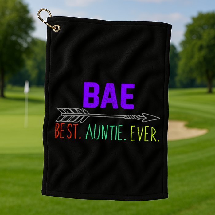 BAE Best Auntie Ever Colorful Golf Towel
