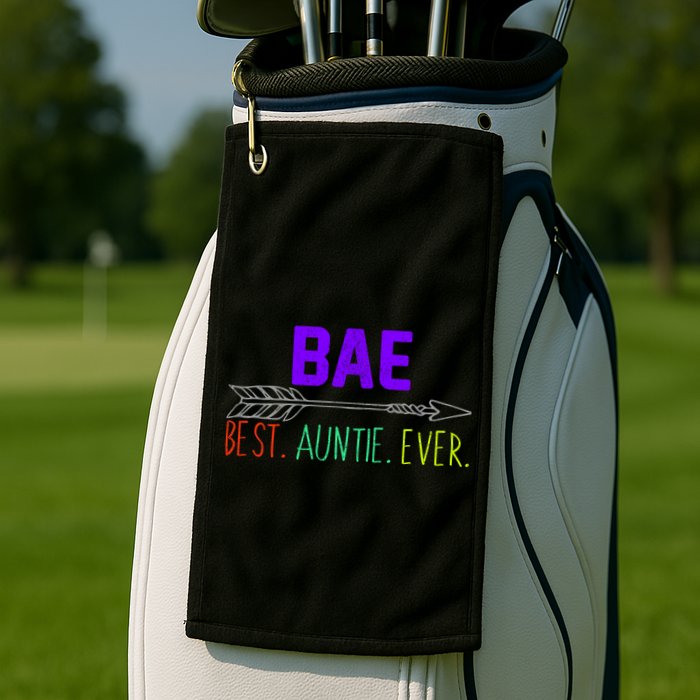 BAE Best Auntie Ever Colorful Golf Towel