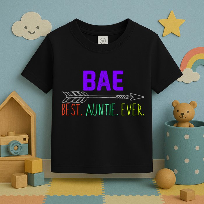 BAE Best Auntie Ever Colorful Toddler T-Shirt