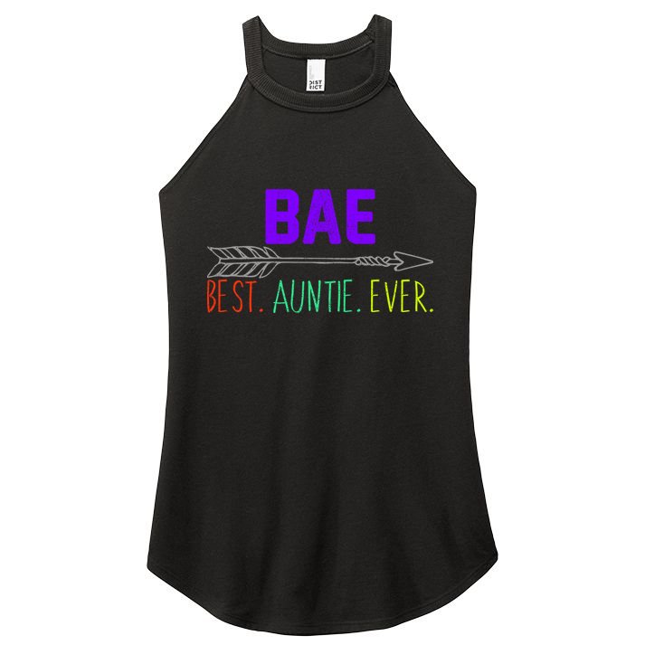 BAE Best Auntie Ever Colorful Women's Perfect Tri Rocker Tank