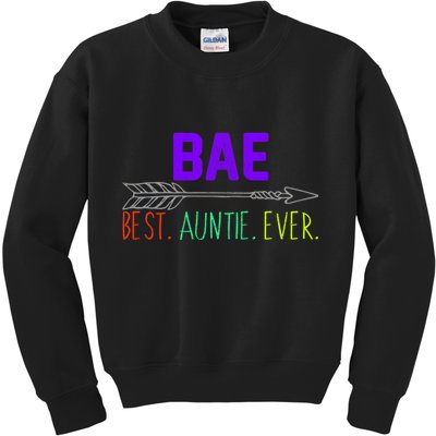 BAE Best Auntie Ever Colorful Kids Sweatshirt