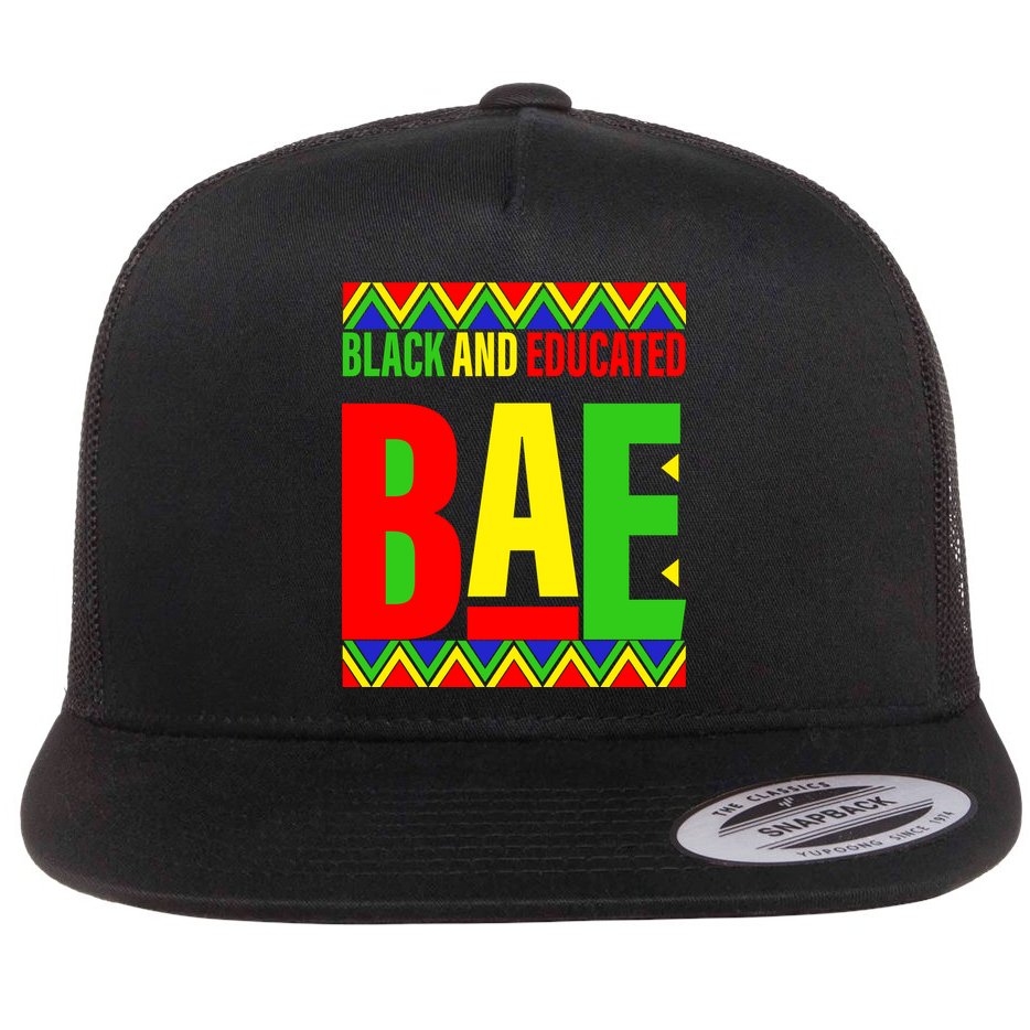 Bae Black And Educated Proud African Flat Bill Trucker Hat