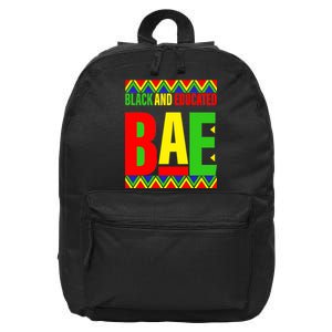 Bae Black And Educated Proud African 16 in Basic Backpack