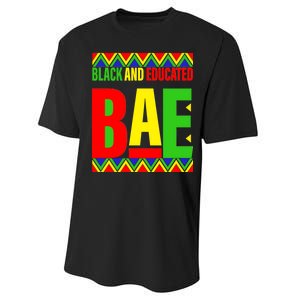 Bae Black And Educated Proud African Performance Sprint T-Shirt