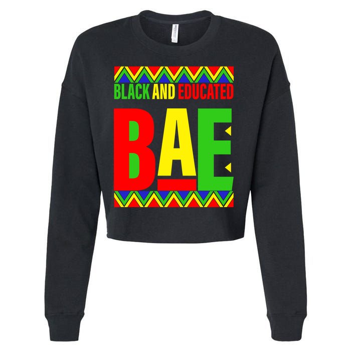 Bae Black And Educated Proud African Cropped Pullover Crew