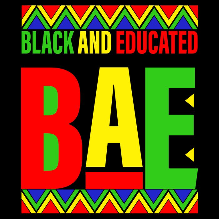 Bae Black And Educated Proud African Cropped Pullover Crew