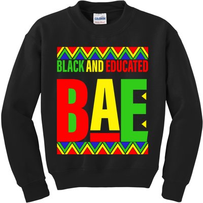 Bae Black And Educated Proud African Kids Sweatshirt
