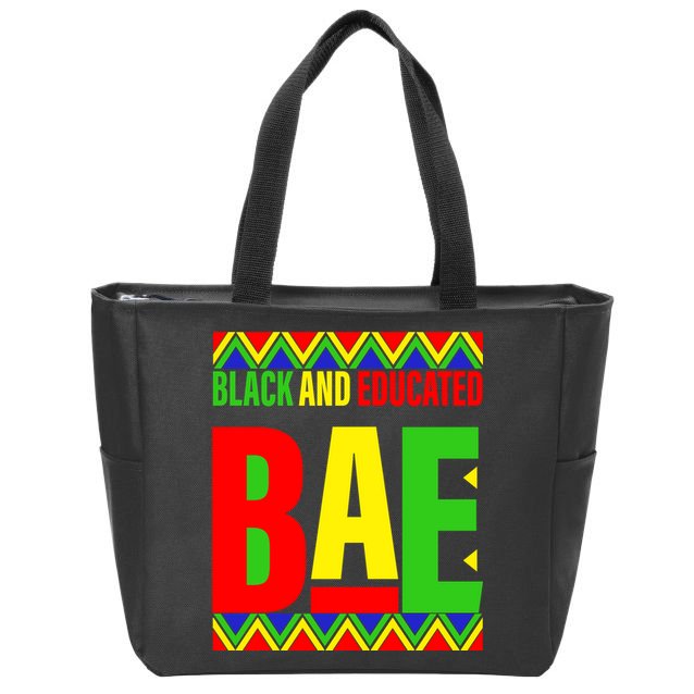 Bae Black And Educated Proud African Zip Tote Bag