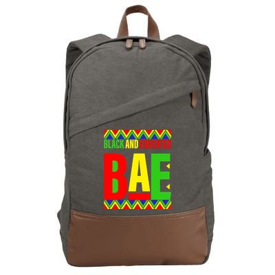 Bae Black And Educated Proud African Cotton Canvas Backpack