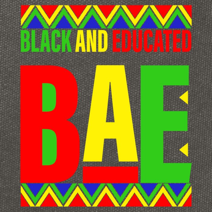 Bae Black And Educated Proud African Cotton Canvas Backpack