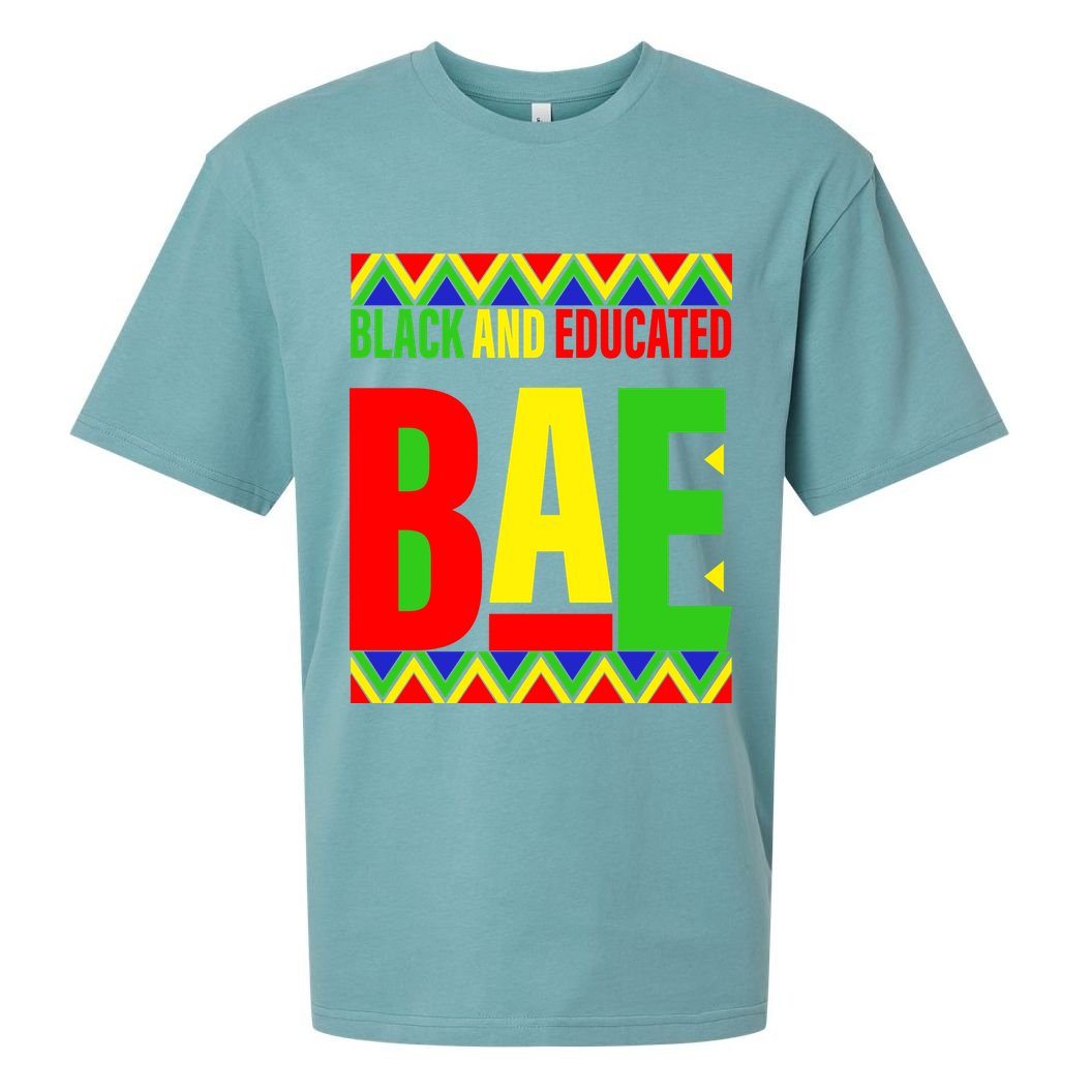 Bae Black And Educated Proud African Sueded Cloud Jersey T-Shirt