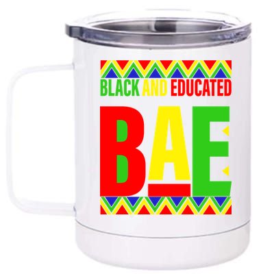 Bae Black And Educated Proud African 12 oz Stainless Steel Tumbler Cup