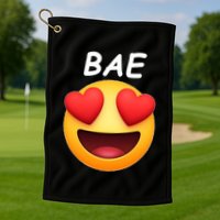 Bae Emoji Heart Golf Towel