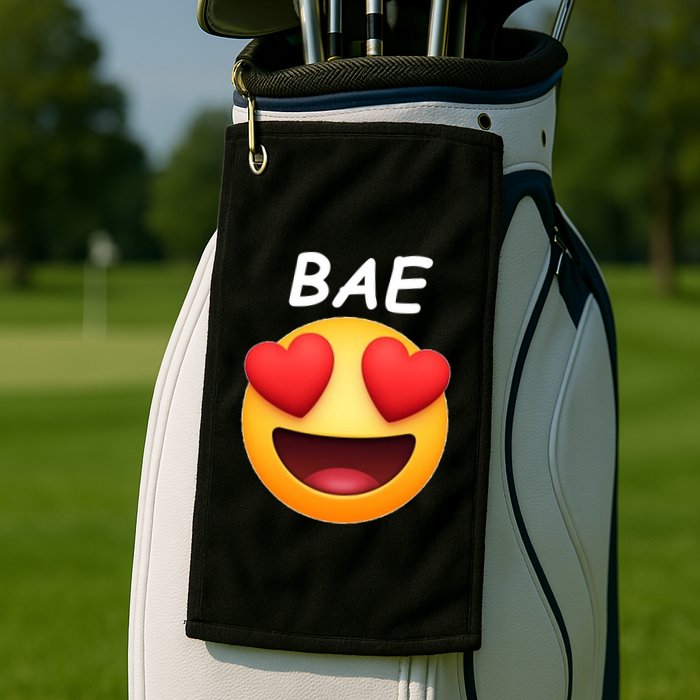 Bae Emoji Heart Golf Towel