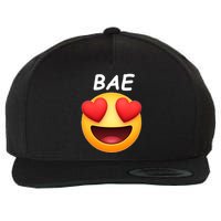 Bae Emoji Heart Wool Snapback Cap