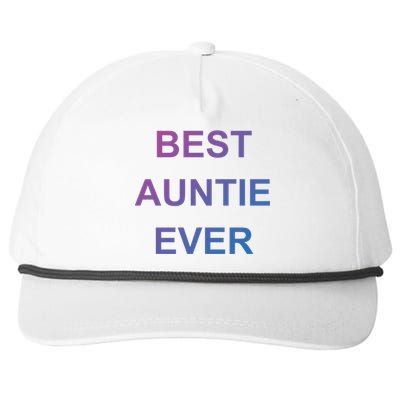 Best Auntie Ever Gift Snapback Five-Panel Rope Hat