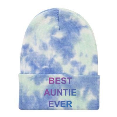 Best Auntie Ever Gift Tie Dye 12in Knit Beanie