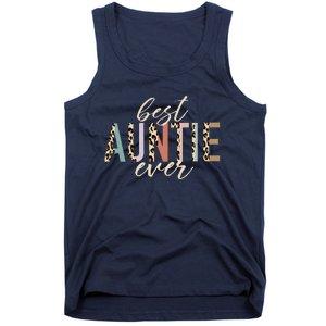 Best Auntie Ever Gifts Aunt Leopard Print Mothers Day Tank Top