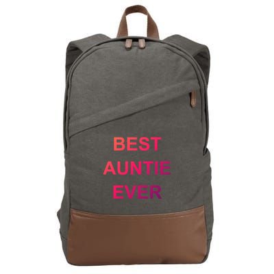 Best Auntie Ever Gift Cotton Canvas Backpack