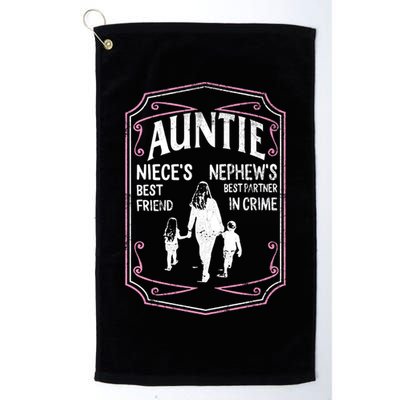 Best Aunt Ever Auntie Niece Best Friend Nephew Best Partner Great Gift Golf Towel