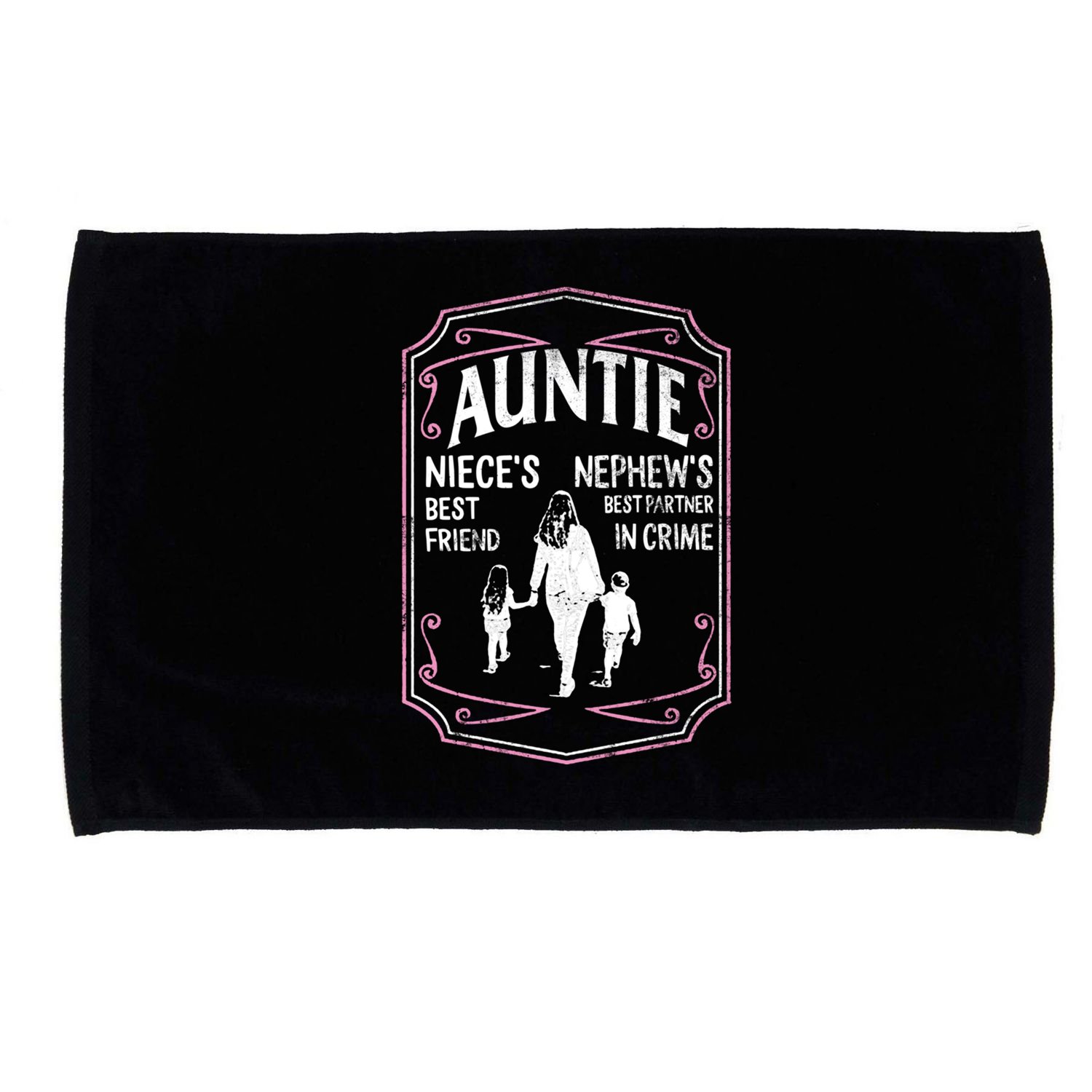 Best Aunt Ever Auntie Niece Best Friend Nephew Best Partner Great Gift Microfiber Hand Towel