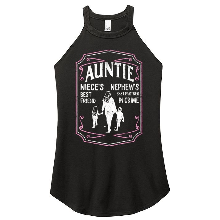 Best Aunt Ever Auntie Niece Best Friend Nephew Best Partner Great Gift Women's Perfect Tri Rocker Tank
