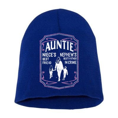 Best Aunt Ever Auntie Niece Best Friend Nephew Best Partner Great Gift Short Acrylic Beanie
