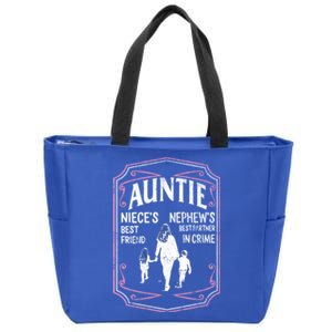 Best Aunt Ever Auntie Niece Best Friend Nephew Best Partner Great Gift Zip Tote Bag