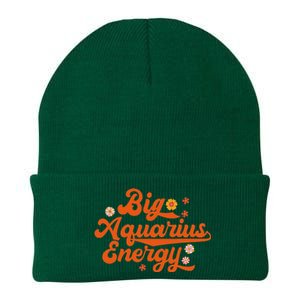 Big Aquarius Energy Groovy Zodiac Sign Astrology Horoscope Knit Cap Winter Beanie