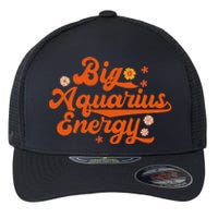 Big Aquarius Energy Groovy Zodiac Sign Astrology Horoscope Flexfit Unipanel Trucker Cap