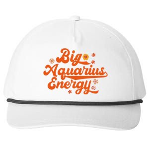 Big Aquarius Energy Groovy Zodiac Sign Astrology Horoscope Snapback Five-Panel Rope Hat