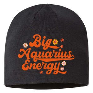 Big Aquarius Energy Groovy Zodiac Sign Astrology Horoscope Sustainable Beanie