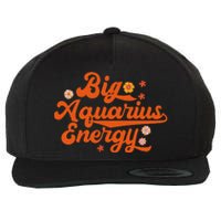 Big Aquarius Energy Groovy Zodiac Sign Astrology Horoscope Wool Snapback Cap