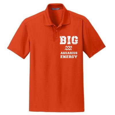 Big Aquarius Energy January February Birthday Zodiac Funny Gift Dry Zone Grid Polo