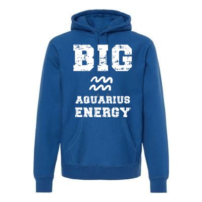 Big Aquarius Energy January February Birthday Zodiac Funny Gift Premium Hoodie