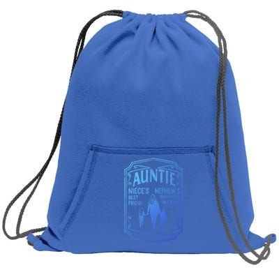 Best Aunt Ever Auntie Niece Best Friend Nephew Best Partner Cute Gift Sweatshirt Cinch Pack Bag