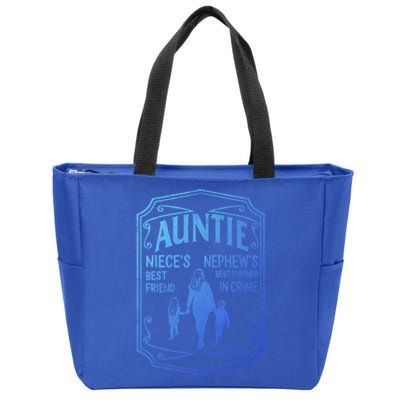 Best Aunt Ever Auntie Niece Best Friend Nephew Best Partner Cute Gift Zip Tote Bag